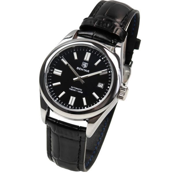 Чоловічий годинник Benyar Automatic Leather Deluxe, 2 ремінці 772 фото