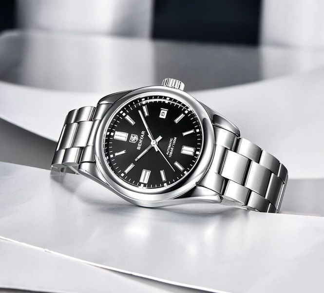 Чоловічий годинник Benyar Automatic Leather Deluxe, 2 ремінці 772 фото