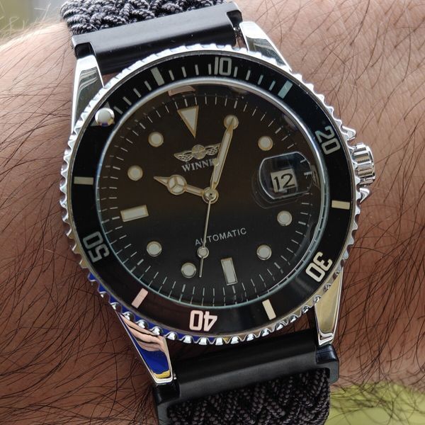 Чоловічий годинник Winner Basel Nylon, 2 ремінці 723 фото