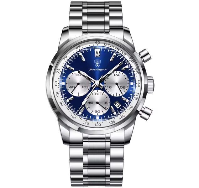 Чоловічий годинник Poedagar Petros Silver 673 фото