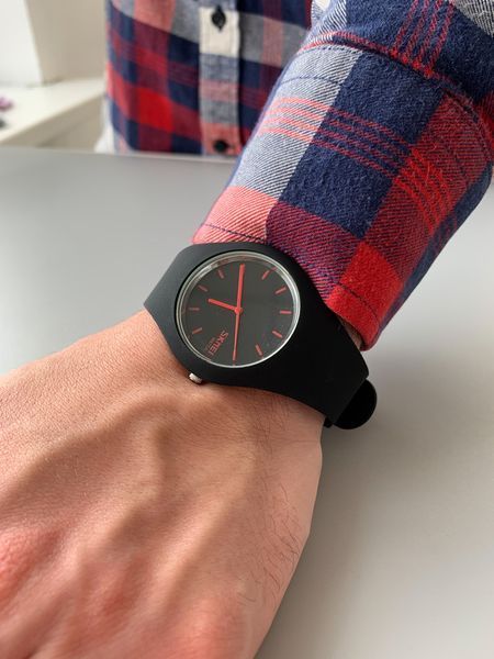 Чоловічий годинник Skmei Rubber Black II 9068 24 фото