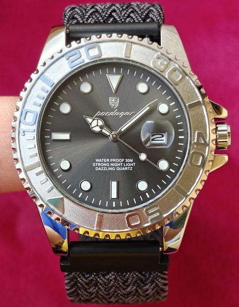 Чоловічий годинник Poedagar Pilot Nylon, 2 ремінці 724 фото