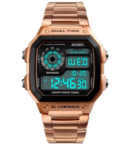 Чоловічий годинник Skmei Ripple RoseGold 1335 74 фото