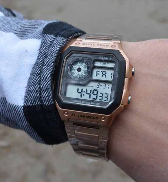Чоловічий годинник Skmei Ripple RoseGold 1335 74 фото