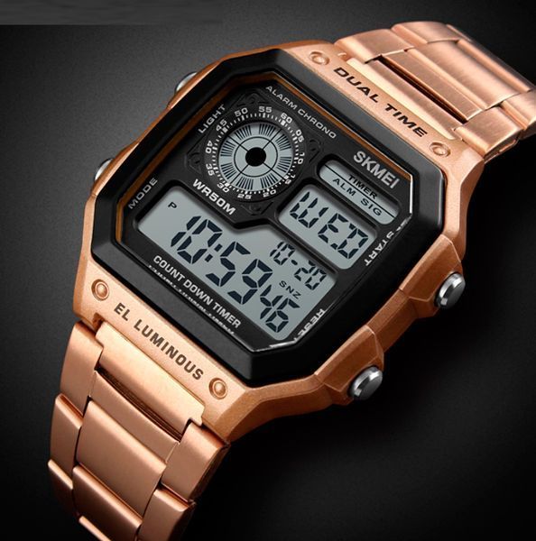 Чоловічий годинник Skmei Ripple RoseGold 1335 74 фото