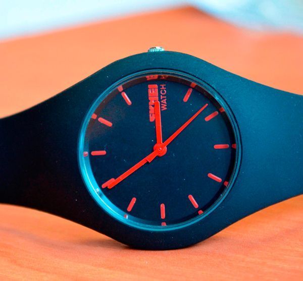 Чоловічий годинник Skmei Rubber Black II 9068 24 фото