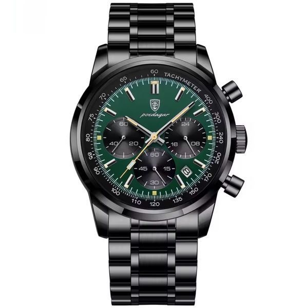 Чоловічий годинник Poedagar Petros Black 674 фото