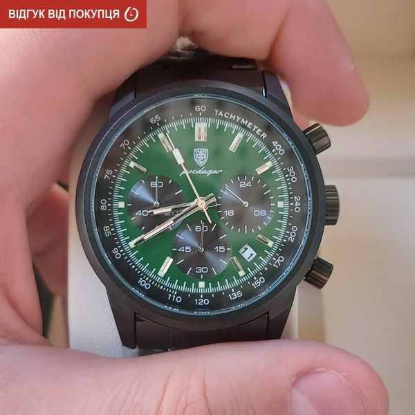 Чоловічий годинник Poedagar Petros Black 674 фото