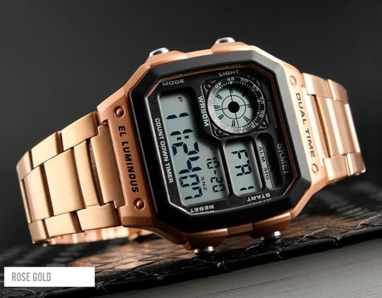Чоловічий годинник Skmei Ripple RoseGold 1335 74 фото