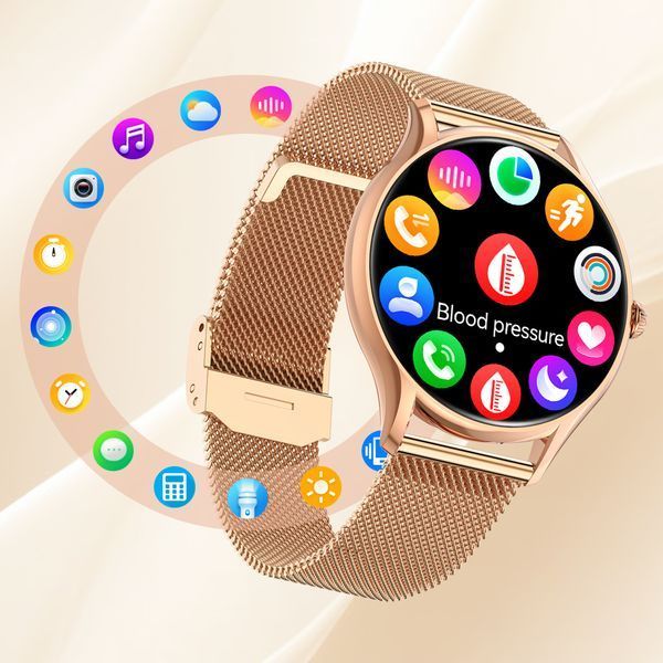 Смарт годинник Smart Milano Gold Steel, 2 ремінці 425 фото