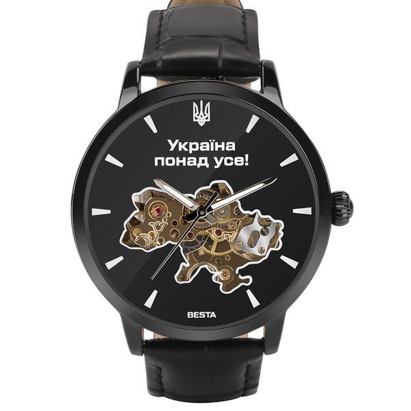 Чоловічий годинник Besta Skeleton UA Black 325 фото