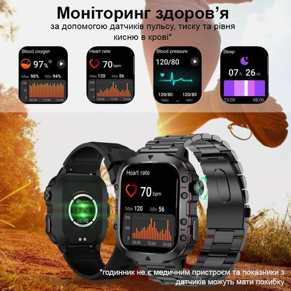 Смарт годинник Smart Expert Nano Steel, 2 ремінці 375 фото