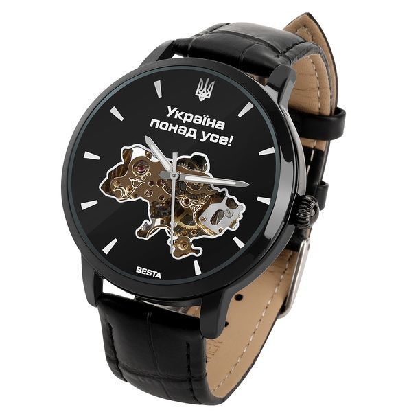 Чоловічий годинник Besta Skeleton UA Black 325 фото