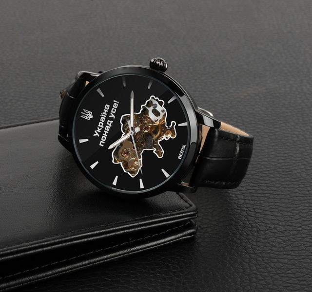 Чоловічий годинник Besta Skeleton UA Black 325 фото