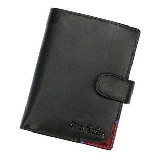 Чоловічий шкіряний гаманець Pierre Cardin TILAK75 326A Чорний + червоний - 4347 фото