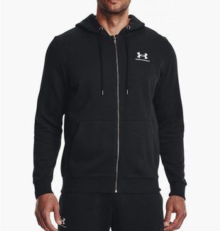 Кофта чоловіча Under Armour Essential Fleece Fz Hood-Blk Black 3435 фото