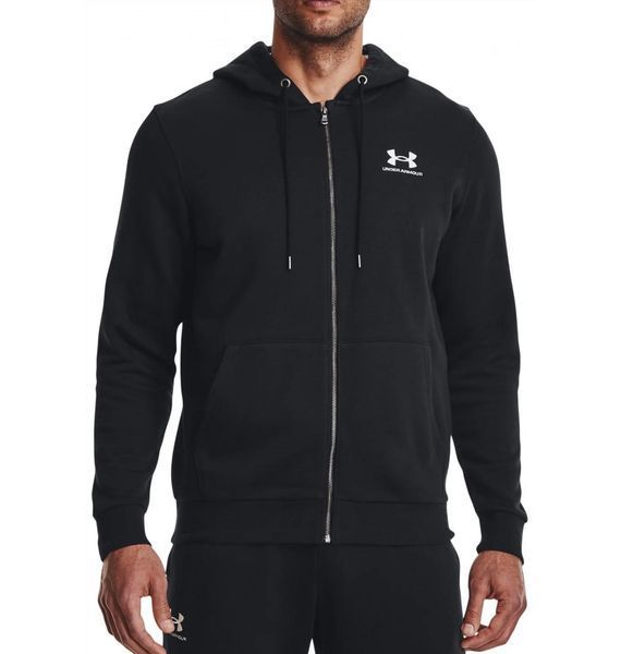 Кофта чоловіча Under Armour Essential Fleece Fz Hood-Blk Black 3435 фото