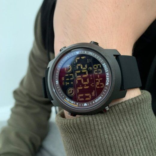 Чоловічий годинник North Edge Laker Black 5BAR 177 фото