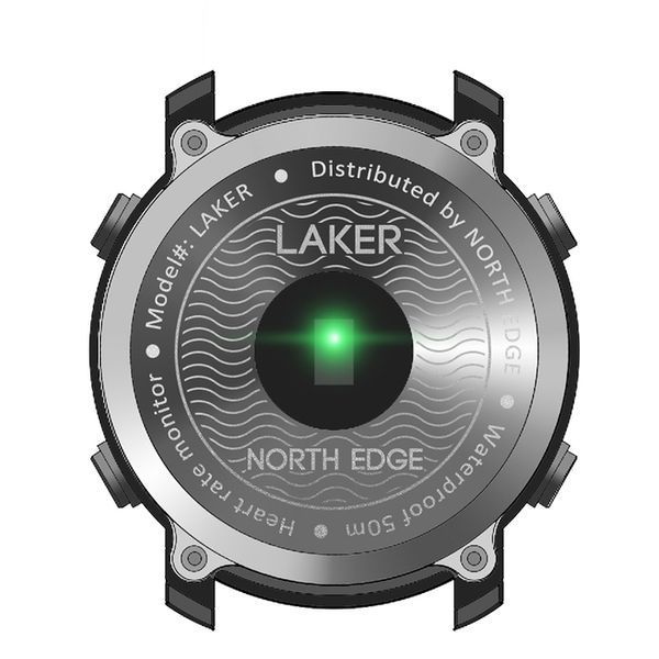 Чоловічий годинник North Edge Laker Black 5BAR 177 фото