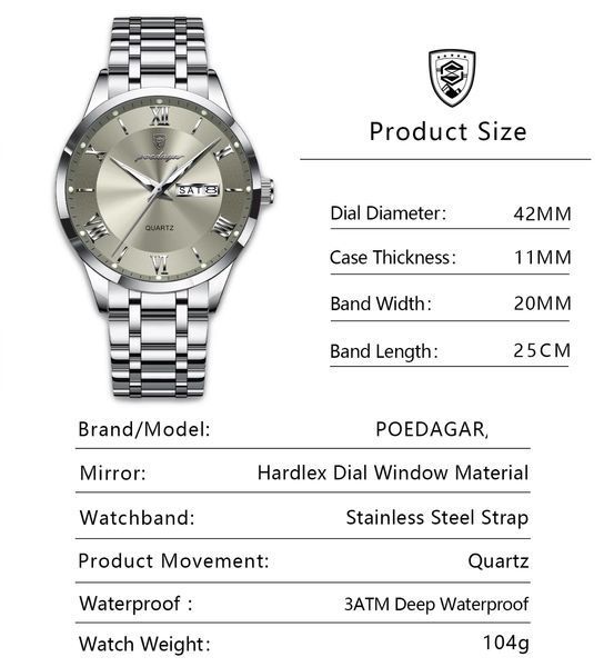 Чоловічий годинник Poedagar Berlin Nylon Creamy, 2 ремінці 778 фото