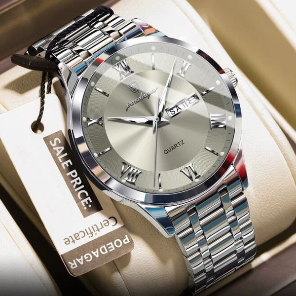 Чоловічий годинник Poedagar Berlin Nylon Creamy, 2 ремінці 778 фото