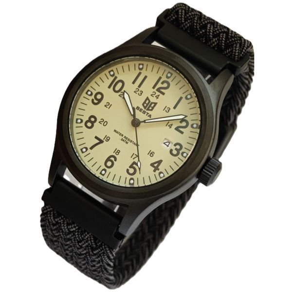 Чоловічий годинник Besta Command Green Nylon, 2 ремінці 728 фото