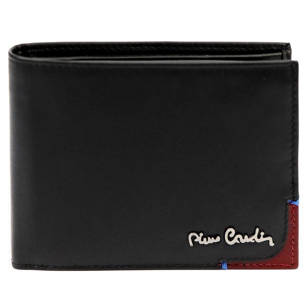 Чоловічий шкіряний гаманець Pierre Cardin TILAK75 8806 Чорний + червоний - 4349 фото