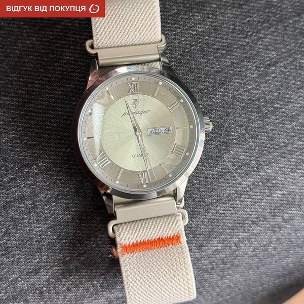 Чоловічий годинник Poedagar Berlin Nylon Creamy, 2 ремінці 778 фото