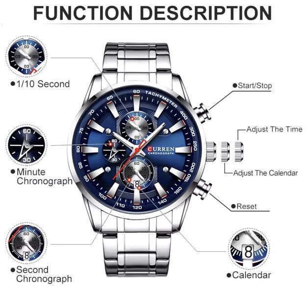 Чоловічий годинник Curren Pacific 528 фото