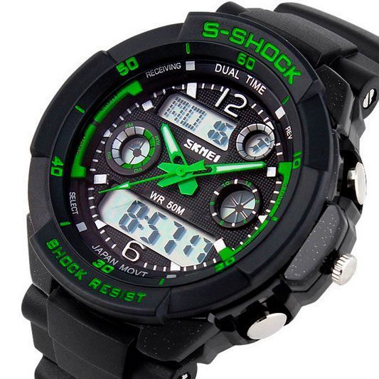 Дитячий годинник Skmei S-Shock Green 0931 79 фото