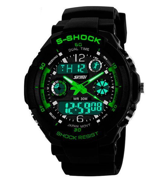 Дитячий годинник Skmei S-Shock Green 0931 79 фото