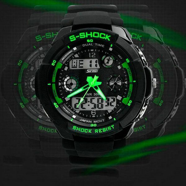 Дитячий годинник Skmei S-Shock Green 0931 79 фото