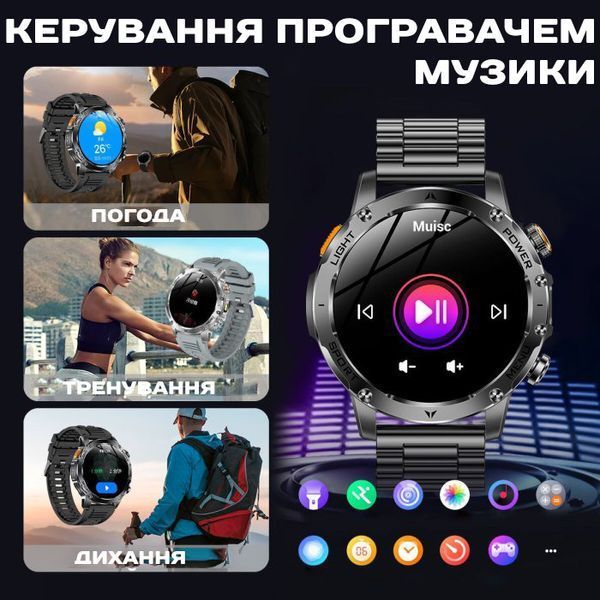Смарт годинник Smart Power Ultra Steel, 2 ремінці 629 фото