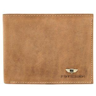 Чоловічий шкіряний гаманець Peterson PTN 304 2-1-5 темний верблюд - 4452 фото