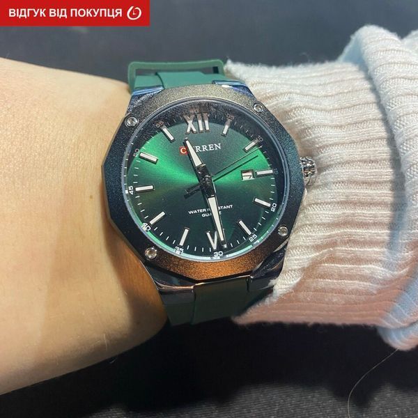Чоловічий годинник Curren Original Green 481 фото