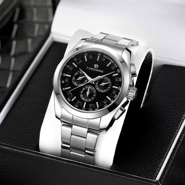 Чоловічий годинник Forsining Walker Steel 131 фото