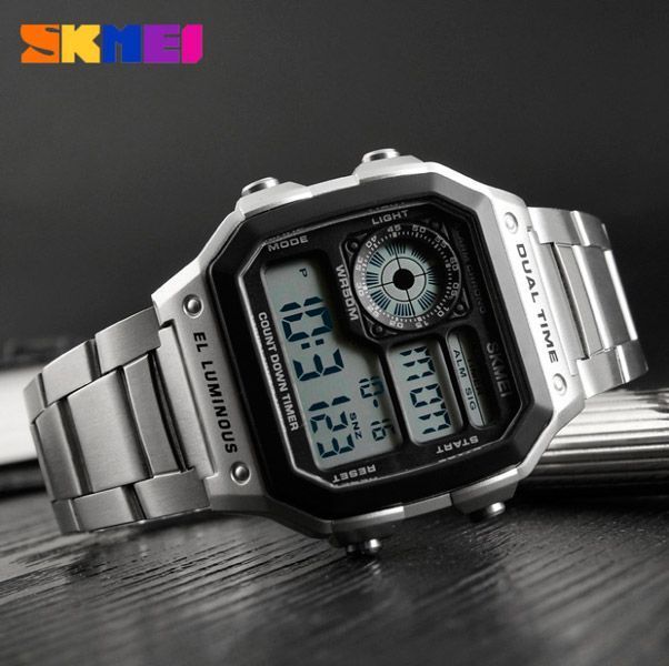 Чоловічий годинник Skmei Ripple Silver 1335S 81 фото