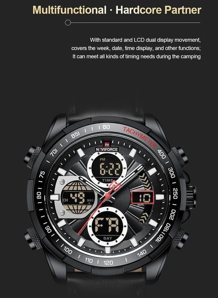 Чоловічий годинник Naviforce Fly Black 184 фото