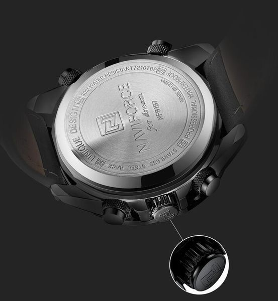 Чоловічий годинник Naviforce Fly Black 184 фото