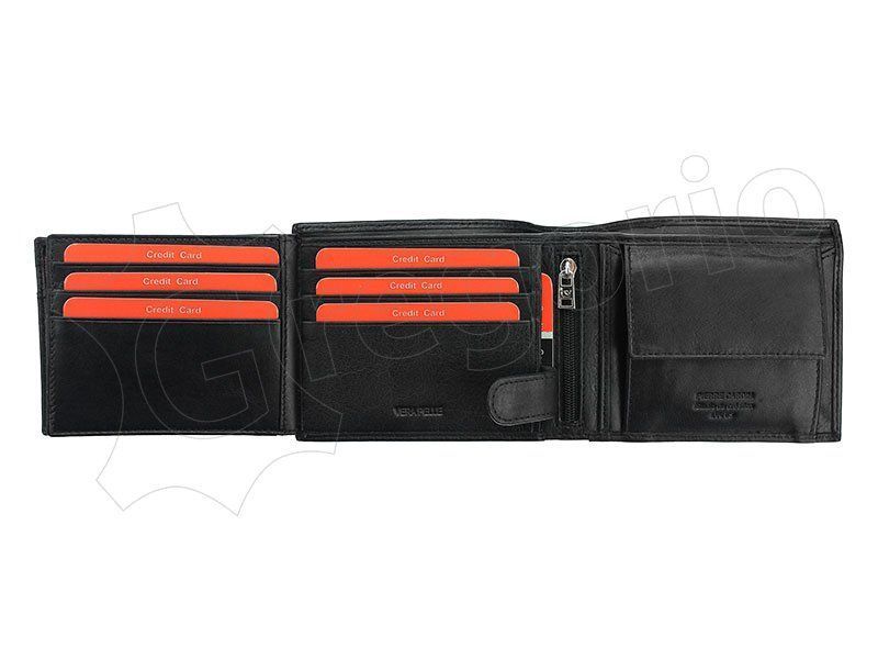 Чоловічий шкіряний гаманець Pierre Cardin TILAK06 325 RFID Чорний - 4405 фото