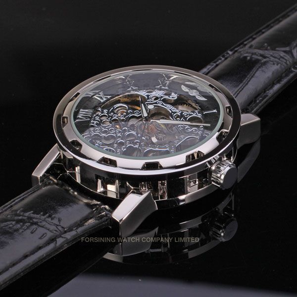 Чоловічий годинник Winner Black Textile Classic, 2 ремінці 735 фото