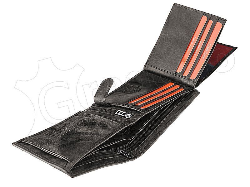Чоловічий шкіряний гаманець Pierre Cardin FOSSIL TILAK12 325 RFID Чорний - 4406 фото