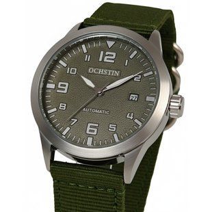 Чоловічий годинник Ochstin Military Hook Green, 2 ремінці 736 фото