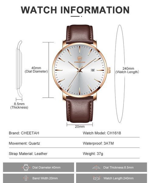 Чоловічий годинник Cheetah Time 336 фото