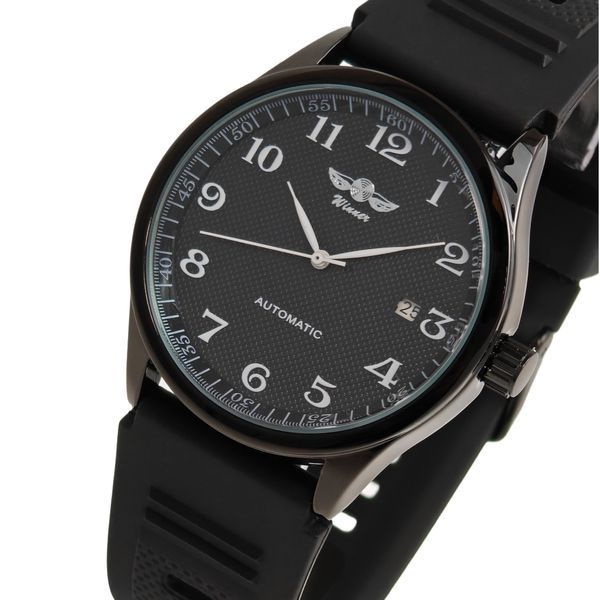 Чоловічий годинник Winner Handsome Elastic Black, 2 ремінці 786 фото