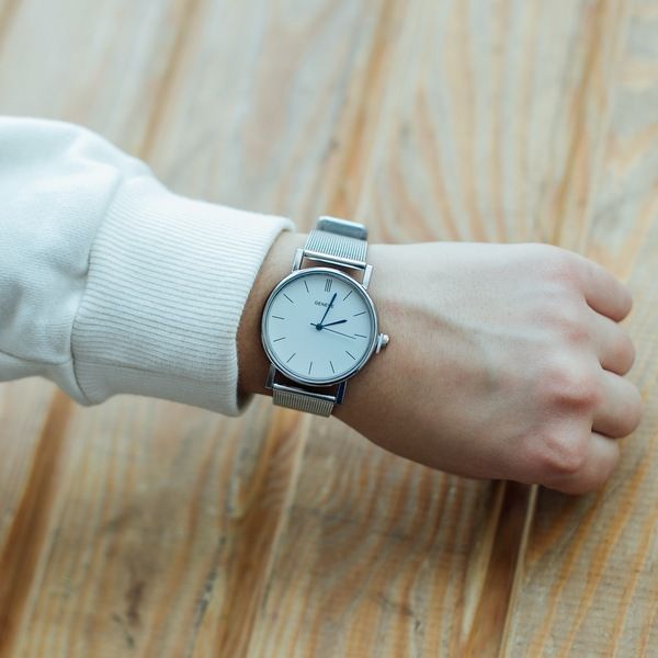 Жіночий годинник Geneva Steel Silver 36 фото