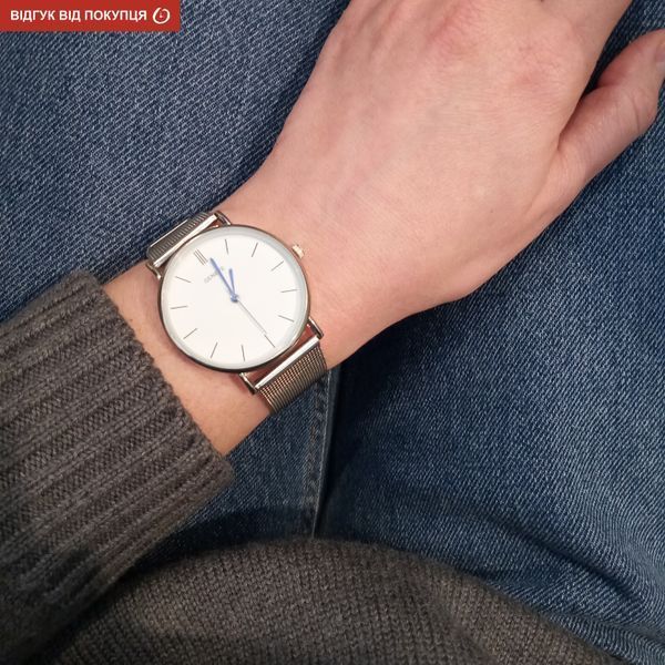 Жіночий годинник Geneva Steel Silver 36 фото