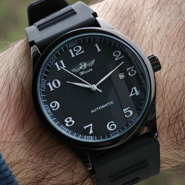 Чоловічий годинник Winner Handsome Elastic Black, 2 ремінці 786 фото
