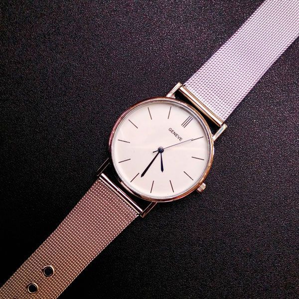 Жіночий годинник Geneva Steel Silver 36 фото
