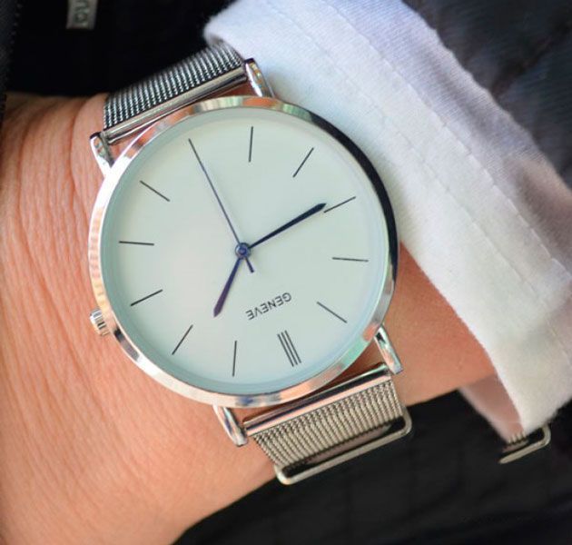 Жіночий годинник Geneva Steel Silver 36 фото